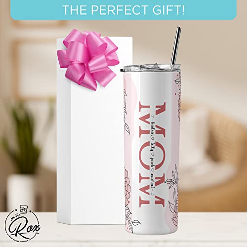 Personalized Tumbler Gifts For Mom - 1PC 20oz Stainless Steel Tumbler and Straw