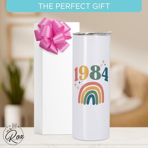 40th Birthday Tumbler Gifts For Women, Men - 20oz 1984 Tumbler Cup Gifts For Her