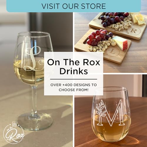 On The Rox Drinks Golden Retriever Gifts for Dog Lovers - Life Is Golden Stemless Wine Glass Set of 2- Cute Dog Face Glasses for Women - Funny Tumbler, Cup for Pet Lovers