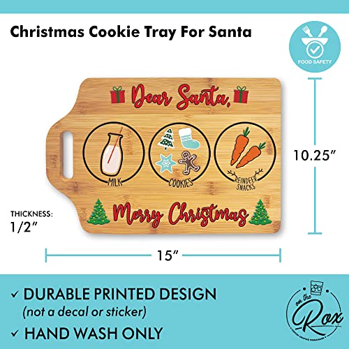 Santa Holding Tray for Christmas Cookies - Dear Santa Cookie Tray