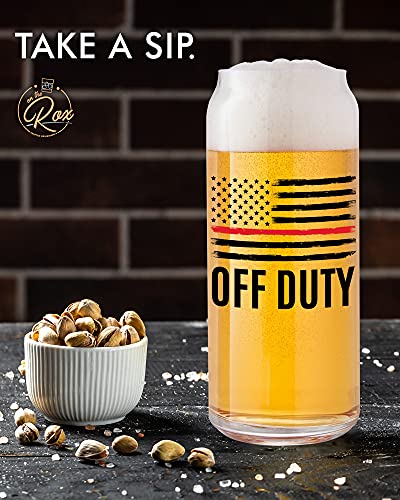 Firefighter Gifts for Men - 20 Oz Funny Beer Glass Set | Fire Fighter Accessories Firefighting Gift Merchandise for Department | Fireman Decor for Firefighters Memorabilia | Gift for Dad Lieutenant