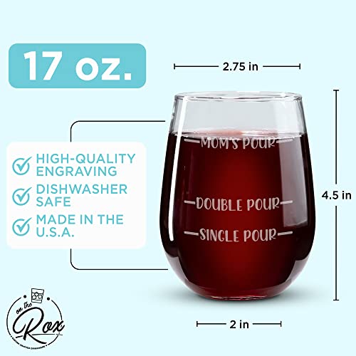 on The Rox Drinks Engraved Wine Glass, 12.75 aMonogram