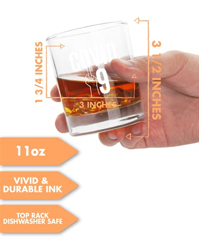 Funny Whiskey Bourbon Lowball Glass Gifts COVID-19 Exclusive