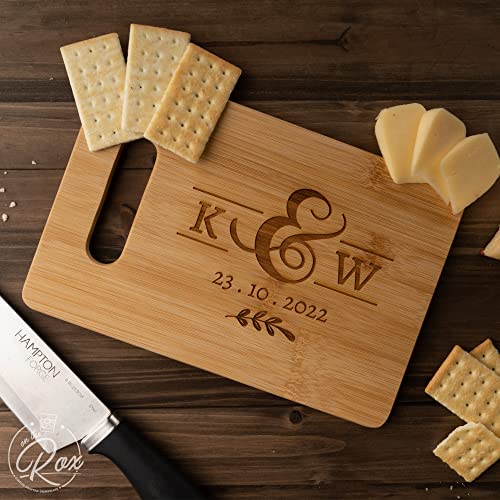 Personalized Wedding Gifts for Couples - Personalized Cutting Board - Custom Bamboo Cutting Board - Engraved Cutting Board - Customizable Housewarming Gifts - 3 Sizes and Designs To Choose From