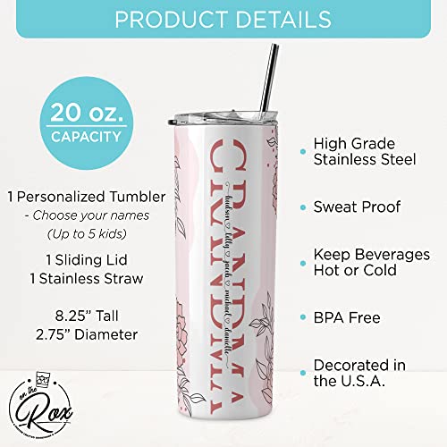 Personalized Tumbler Gifts For Mom - 1PC 20oz Stainless Steel Tumbler and Straw